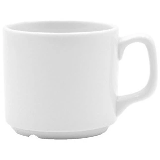 Кружка фарфоровая 250мл штабелируемая Белье