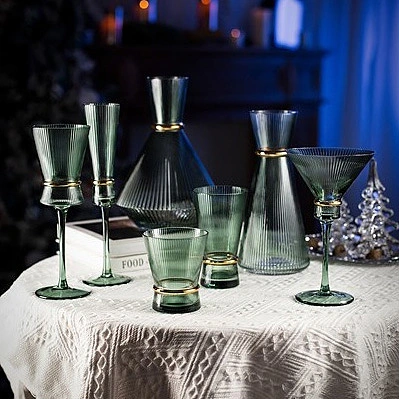 Ваза стеклянная VIVALDI 1350мл, зеленая_6