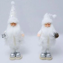 Фигурка новогодняя Щедрый старичок 20 см, серебро_6