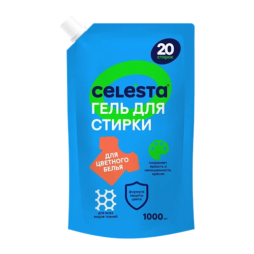 Гель для стирки CELESTA  цветного белья в дойпаке, 1л