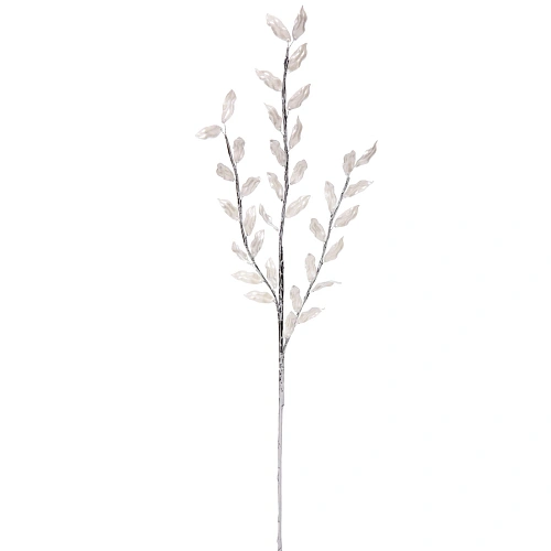 Ветка декоративная "Блеск камней" 63 см, Серебро