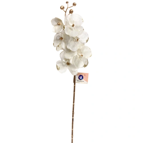 Искусственные цветы "FLOWERS GLAMOUR" 72см Орхидея белая