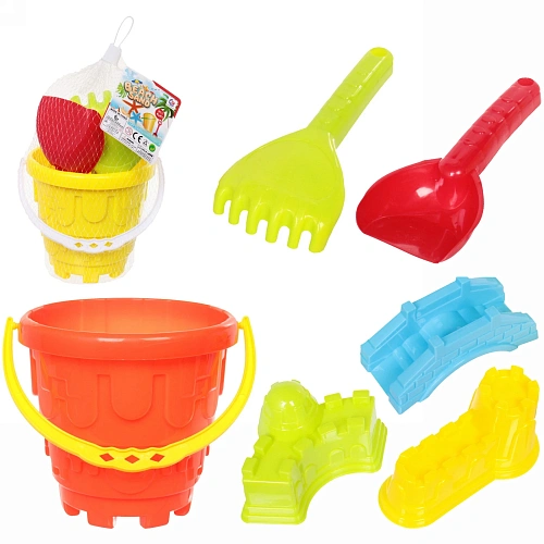 Набор для игры в песочнице "Строитель замков", 21*16 см, 6 предметов, микс