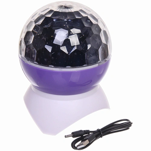 Светильник Диско-шар Double Magic (в комплекте 2 плафона - диско, звездное небо), Bluetooth, авторежим, USB, в ассортименте_15