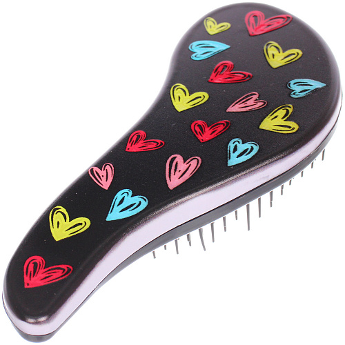 Расческа массажная компактная АМОР, микс 4 дизайна, 187,5см (PVC коробка)_10