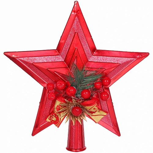 Звезда на ёлку 1921см Сюрприз, Красный_3