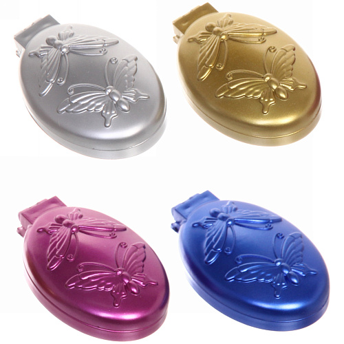 Расческа для волос массажная складная с зеркалом Beauty Room, овал, узор бабочка, микс 4 цвета, 95,5см_4