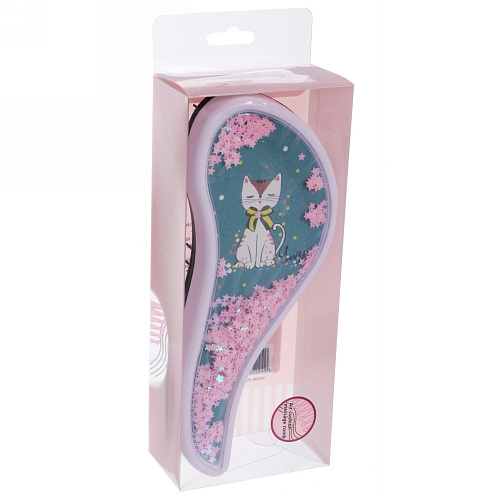 Расческа массажная  Prestige - Котик Оливер, микс 4 цвета , 819 (коробка PVC)_10