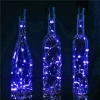 Гирлянда для дома на батарейках 1 м 10 ламп LED, 1 реж.,IP-20 (с пробкой д/бутылки), Синий