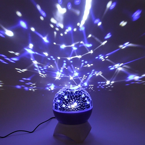 Светильник Диско-шар Double Magic (в комплекте 2 плафона - диско, звездное небо), Bluetooth, авторежим, USB, в ассортименте_8