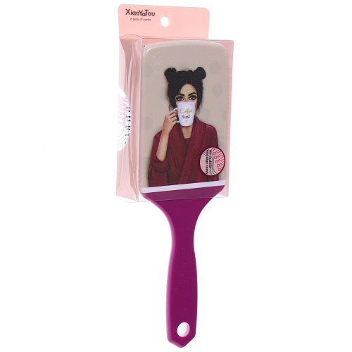 Расческа массажная прямоугольная форма КОЛЛЕКЦИЯ ИМАНИ - КЛАРА, микс 4 дизайна, 247,5см (PVC упаковка)_9