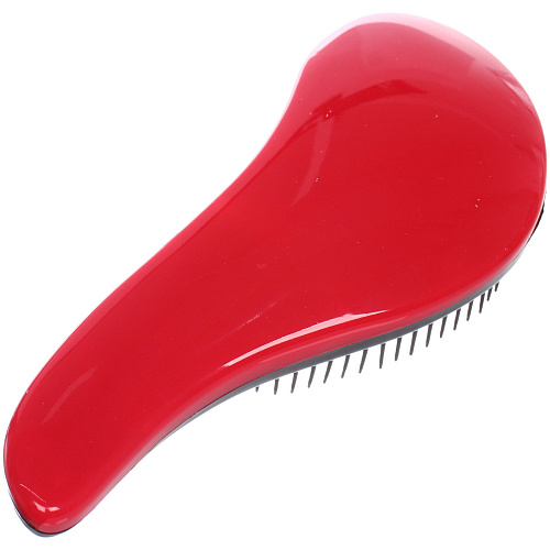 Расческа массажная Компактная-капля, цвет красный, в коробке, 18см_3