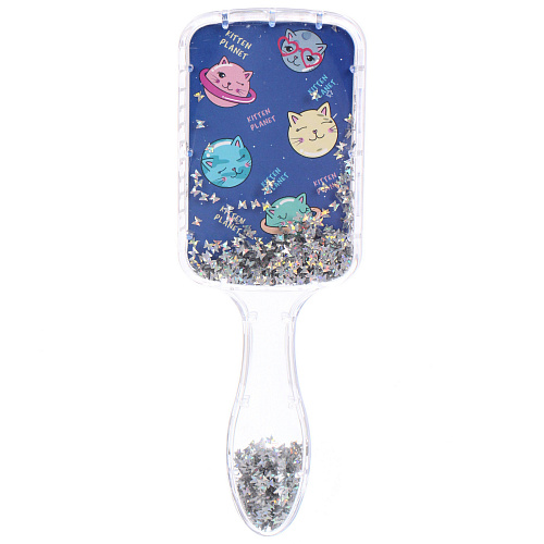 Расческа массажная прямоугольная КОТИКИ, микс 4 дизайна, 196,5см (PVC подвес)_3