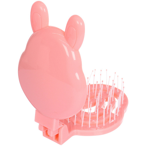 Расчёска массажная складная с зеркалом БИННИ, цвет пудровый, 105653см (коробка PVS)_6