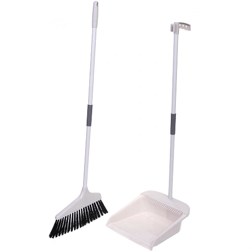 Набор для уборки, щетка для пола с совком Профи белый 301_7