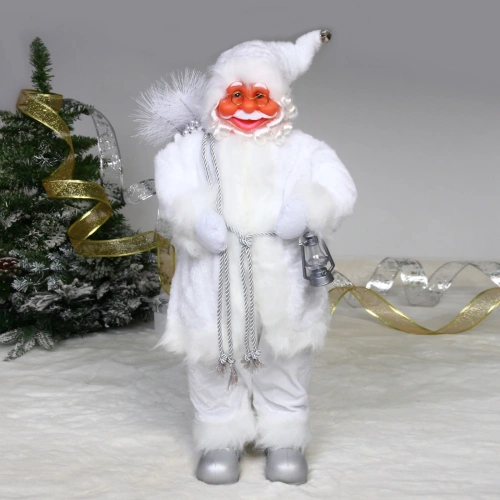 Дед Мороз - Лесовичок "Снежные времена" 60 см, Белый
