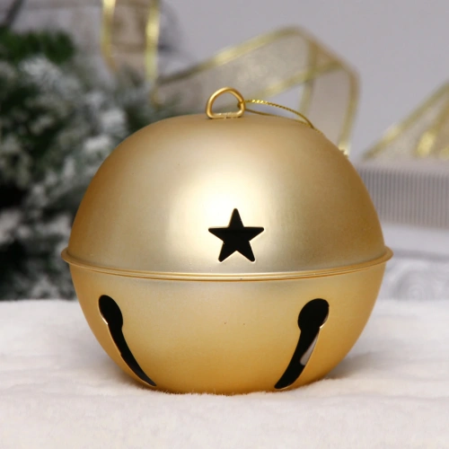 Новогодний шар "Бубенчик" 12 см, Золото