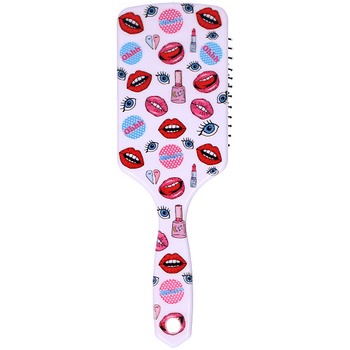 Расческа массажная прямоугольная форма КОЛЛЕКЦИЯ ИМАНИ - ЛИНА, микс 4 дизайна, 247,5см (PVC упаковка)_4