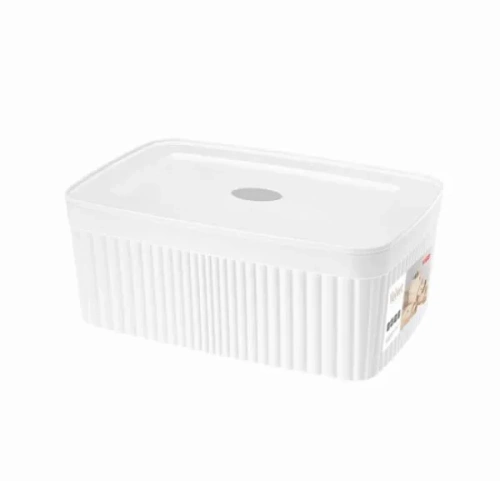 Контейнер для хранения с крышкой "VELVET", белый, 23*15*9 см, 2,5л