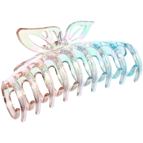 Заколка-краб для волос Мон Пион, бабочка, микс 6 цветов, 11см (Блистер)_12