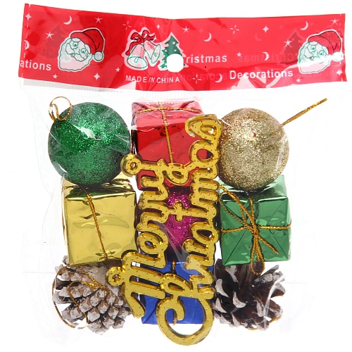 Набор украшений Merry Christmas 1212 см  (набор 10 шт), микс_3