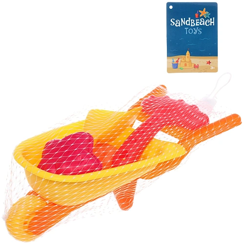 Набор для игры в песочнице Тачка, 3214 см, 5 предметов, микс_7