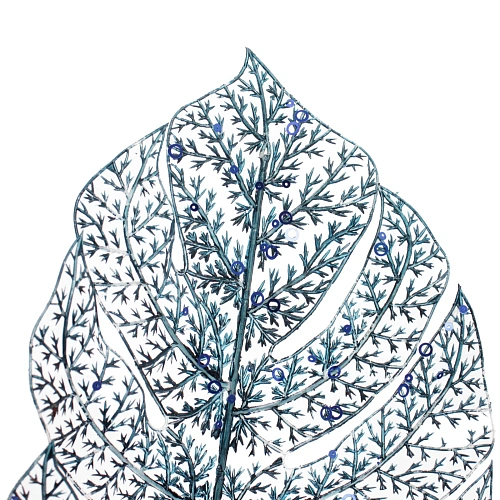 Ветка декоративная Сказочный папоротник 40 см, Сапфир_4