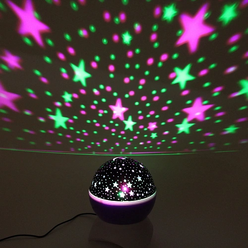 Светильник Диско-шар Double Magic (в комплекте 2 плафона - диско, звездное небо), Bluetooth, авторежим, USB, в ассортименте_13