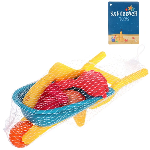 Набор для игры в песочнице Тачка, 3214 см, 5 предметов, микс_18