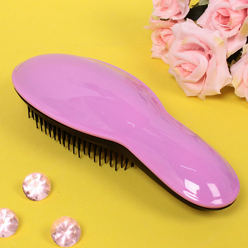 Расческа массажная компактная Manhattan style, цвет сиреневыйчерный, 20,57,5см_4