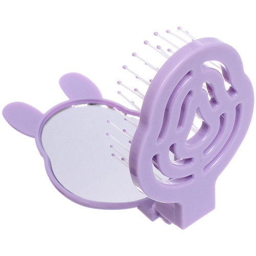 Расчёска массажная складная с зеркалом БИННИ, цвет сиреневый, 105653см (коробка PVS)_5