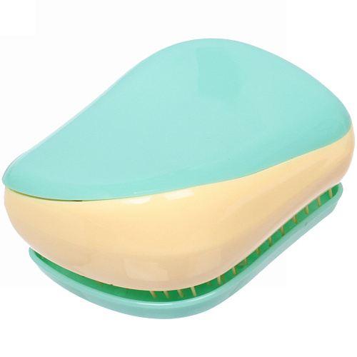 Расческа массажная компактная Harizma, цвет мятныйжелтый, в пластиковой коробке, 86 см_5