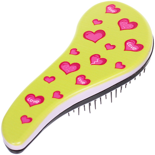 Расческа массажная компактная АМОР, микс 4 дизайна, 187,5см (PVC коробка)_9