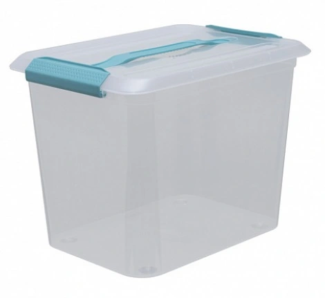 Контейнер универсальный для хранения с ручкми-защелками SMARTBOX, прозрачный, 34,5*23*19см, 10л
