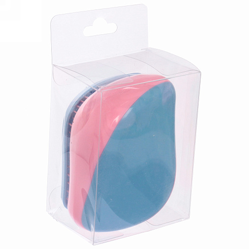 Расческа массажная компактная Harizma, цвет голубойрозовый, в пластиковой коробке, 86см_9