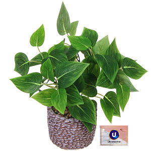 Цветок искусственный в горшке "Хоста" 26см