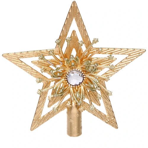 Звезда на ёлку 1414 см Лучезарная, Золото_3