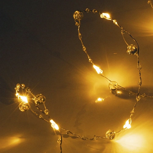 Гирлянда для дома НИТЬ Льдинка 10 м 100 ламп LED, 8 реж,IP-20, Теплый белый_3