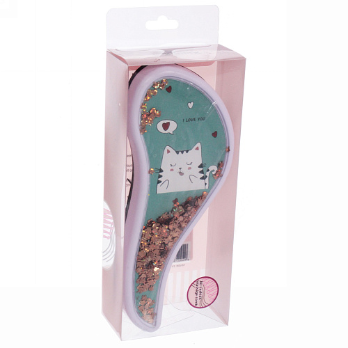 Расческа массажная  Prestige - Котик Оливер, микс 4 цвета , 819 (коробка PVC)_11