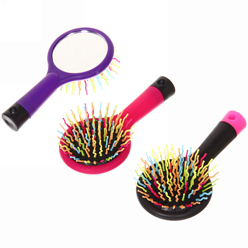 Расческа массажная Мираж, цвет микс, разноцветные зубчики, 15 см_3