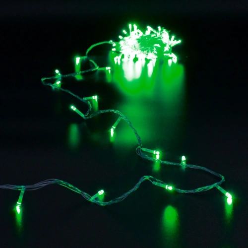 Гирлянда для дома  5,5м 50 ламп LED прозрач.пров.,8 реж, IP-20, Зелёный