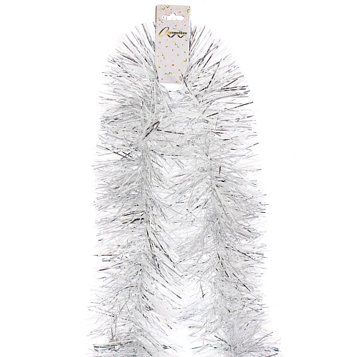 Мишура Зимняя сказка 2м, 13 см, БелыйСеребро_3