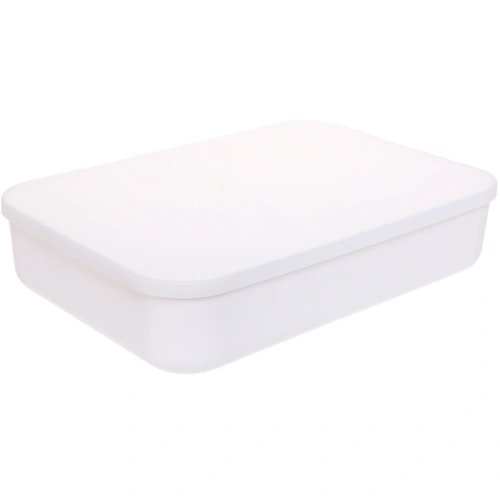 Корзина - органайзер с крышкой для хранения "БИСКОТТИ", цвет белый, 36.5*26.5*8.5см