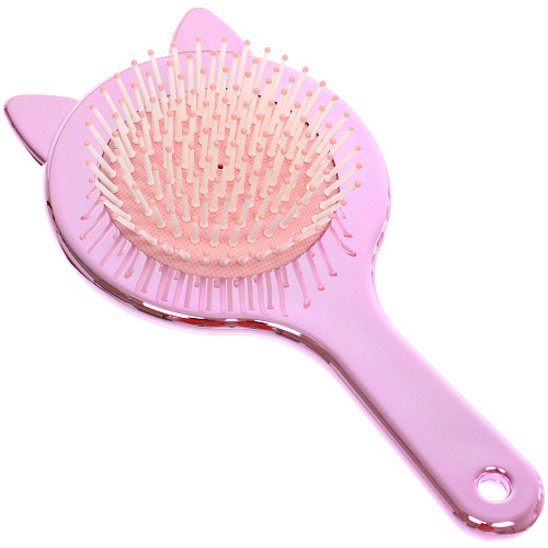 Расчёска массажная зеркальная КИТИ СЕТ, цвет розовое золото, 19510см (коробка PVS)_5