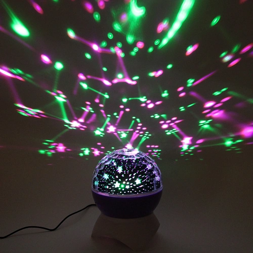 Светильник Диско-шар Double Magic (в комплекте 2 плафона - диско, звездное небо), Bluetooth, авторежим, USB, в ассортименте_7