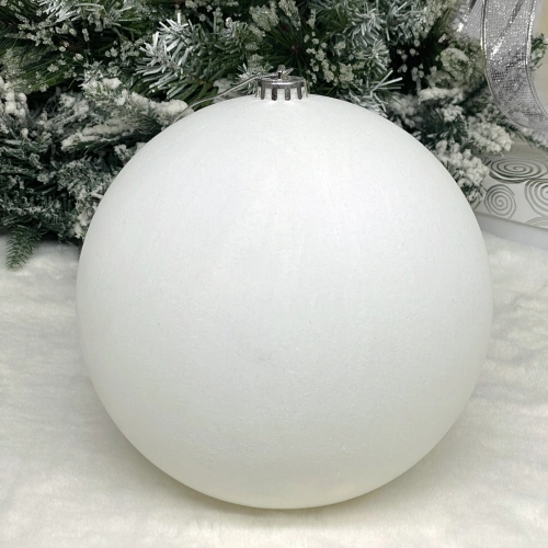 Новогодний шар VELOUR "Нежный бархат" 20 см, Белый