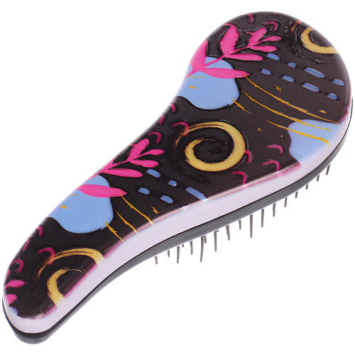 Расческа массажная компактная МАЛЬТА, микс 4 дизайна, 187,5см (PVC коробка)_3