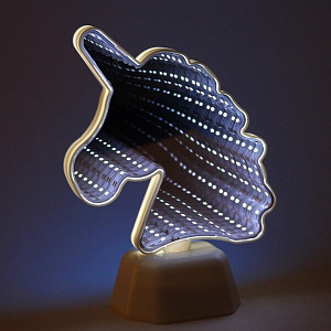 Светильник зеркальный "Единорог" 19*14см LED на батарейках