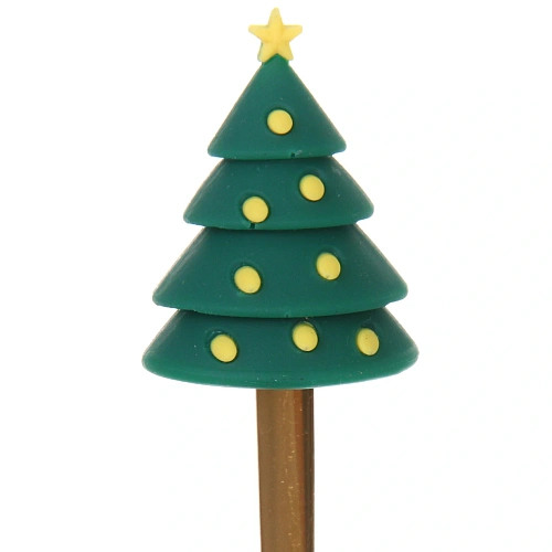 Набор для десерта Дед Мороз и Ёлка 4предмета (2ложки+2вилки) в подарочной коробке,золото_10