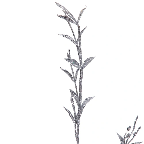 Ветка декоративная Сказочные блики 65 см, Серебро_4